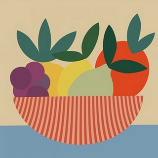 Graphic Fruit Bowl II