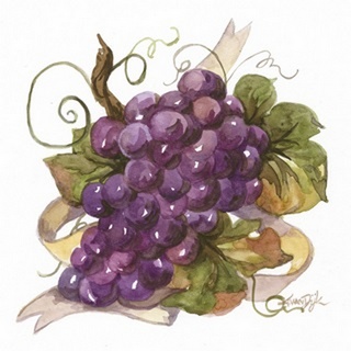 Watercolor Grapes I