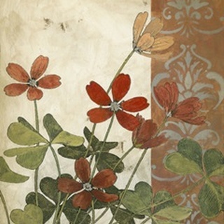 Red Antique Floral I