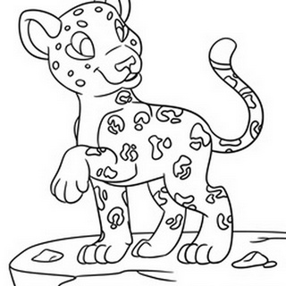 Leopard Cub Children's coloring page