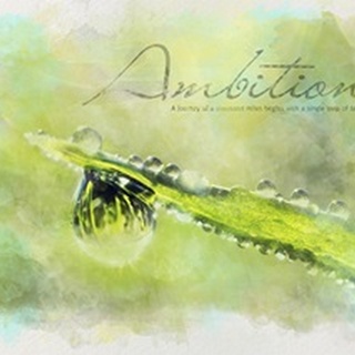 Watercolor Inspirational Poster: Ambition