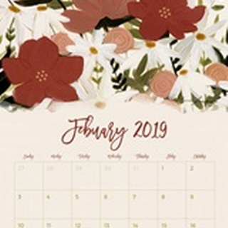 Self-Adhesive Art Calendar - February by Emma Scarvey