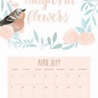 Self-Adhesive Art Calendar - April by Grace Popp