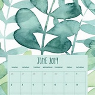 Self-Adhesive Art Calendar - June by Grace Popp