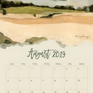 Self-Adhesive Art Calendar - August by Emma Scarvey