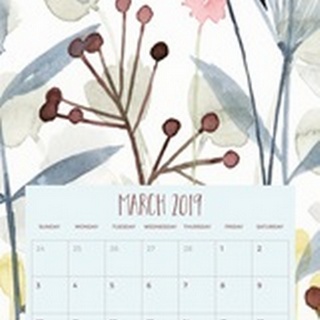 Self-Adhesive Art Calendar - March by Grace Popp