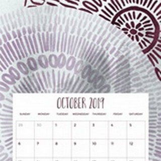 Self-Adhesive Art Calendar - October by Grace Popp