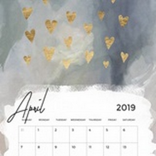 Self-Adhesive Art Calendar - April by Victoria Borges