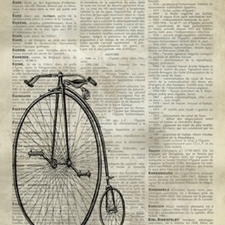 Vintage Dictionary Art: Antique Bike