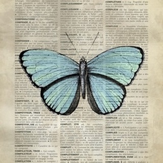 Vintage Dictionary Art: Butterfly III