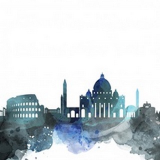 Rome Watercolor Cityscape
