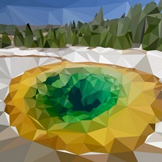 Yellowstone National Park - Low-Poly Art