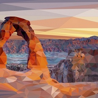 Arches National Park - Low-Poly Art