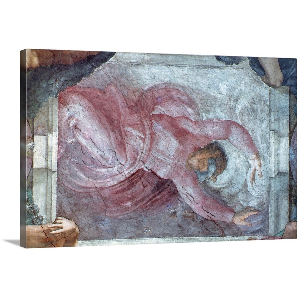Details About Solid Faced Canvas Print Wall Art Entitled Sistine Chapel Ceiling God Dividing